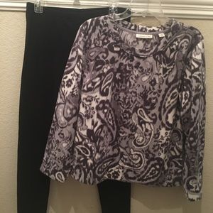 Printed Coldwater Creek Fleece Pullover
